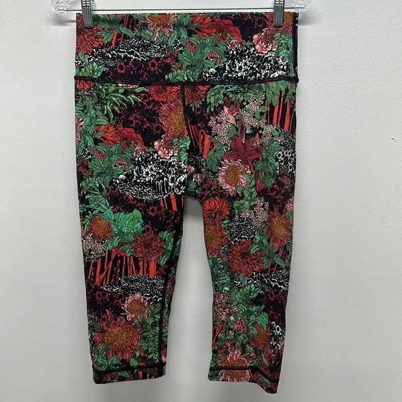 Lululemon Wunder Under Hi Rise 1/2 Tight Leggings Pants 17" Zen Garden Size 10 - Picture 1 of 10